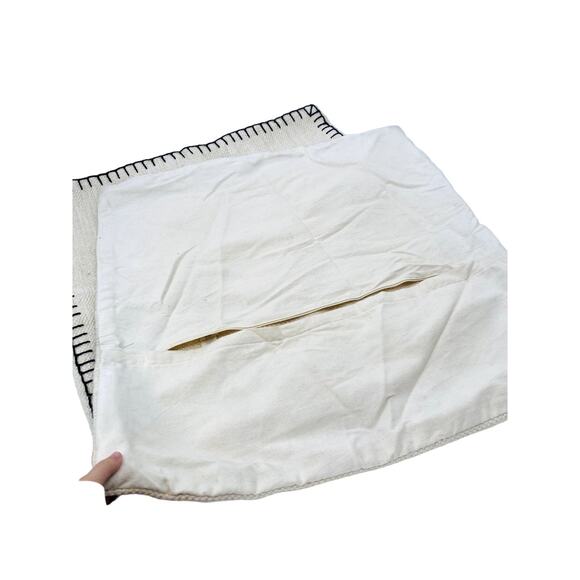 West Elm cream 30x30 pillow cover shams set of 2 - Picture 3 of 5